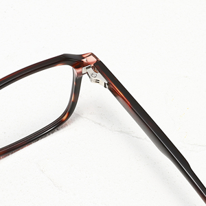 Rectangle Full-Rim Acetate <b>Eyeglasses</b> <b>Frame</b> Solid Color Anti-UV & Anti-Blue Light Reading Glasses for Adults Unisex Daily Wear - Product Image 3