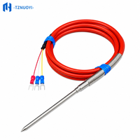 Sonde de température Pt100, diamètre 3 mm, longueur 150 mm, 3 fils, thermomètre à résistance en platine RTD, câble en silicone, OEM ODM IP65
