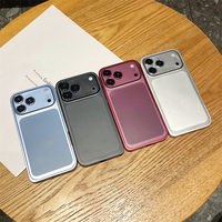 Casing Bingkai Logam Murni untuk 18 Pro 17 16 15 14 13 12 Pro Max Konversi Instan untuk 18Promax Penutup Bumper Berbingkai Paduan Mewah