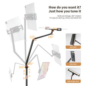 360 °   Soporte de Teléfono Flexible de Aleación de Aluminio con Rotación, Montaje con Abrazadera I-Clamp, Brazo de 54 cm <span class=keywords><strong>para</strong></span> Oficina, Estudio, Transmisión en Vivo y Grabación - Product Image 3