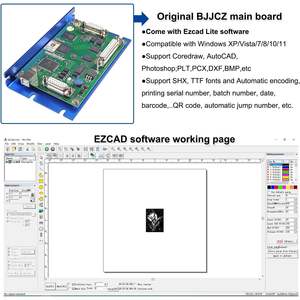 Máquina de marcado láser de fibra de 50W, 60W, 100W, grabador, lente de 300x300MM para joyería de Metal, función 3D, marca Raycus, Ezcad, Control de aire - Product Image 6