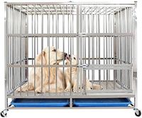 Cage pour chien de grande taille, robuste, 36-55 pouces, en acier haute résistance, facile à installer, cage pour animaux de compagnie
