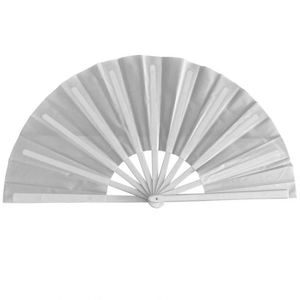 Éventail pliant personnalisé en plastique coloré de 33 cm, idéal pour le Kung Fu, les carnavals, la musique, les festivals, la danse, cadeaux et artisanat en bambou - Product Image 5