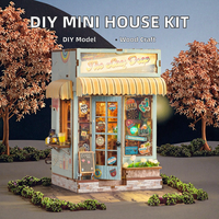 IIECREATE DIY Kit de maison en bois miniature pour adultes/adolescents Halloween/décorations de noël cadeaux réfléchis pour la famille et les amis