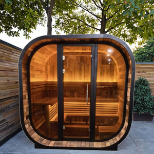 <span class=keywords><strong>Sauna</strong></span> de Vapor de Cedro Rojo Canadiense de Lujo OEM/ODM, <span class=keywords><strong>Sauna</strong></span> Tradicional para Exteriores con Estufa de Leña/Eléctrica - Product Image 2