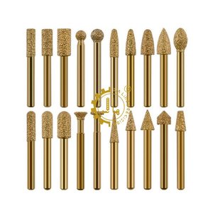 Tùy chỉnh OEM/ODM đá phay Cutter CNC công cụ Granite kim cương khắc bits chân không brazed End Mill cho bê tông đá - Product Image 1