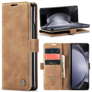 เคสโทรศัพท์หนังพับได้สำหรับ Samsung Galaxy Z Fold6 Fold5 <span class=keywords><strong>Fold4</strong></span>พับได้013เคสโทรศัพท์หนังพับได้แบบธุรกิจย้อนยุคกันกระแทก - Product Image 1