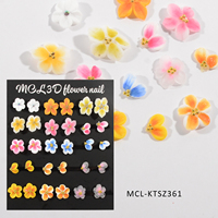30PCS/kit Kawaii Handmade Nail Art Resin Charms 3D Design Nail Acrylic Flowers Acrylic flower