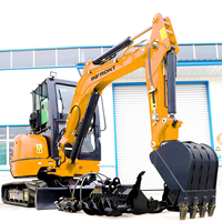 Mini-excavatrice compacte haute performance pour moteur, garantie 1 an, machine de terrassement polyvalente avec accessoires pour la construction