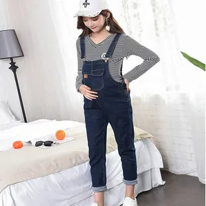 2020 wholesale hotsale Pregnant Denim Jeans Maternity Suspender Trousers Pant Clothes Plus Size Overall Belly Pregnancy Clothing