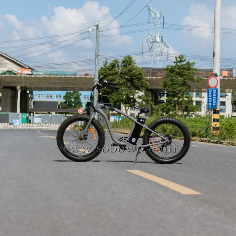 ล้อไขมันผู้ใหญ่จักรยานสับ500W 750W ไฟฟ้า Chopper ชายหาดครุยเซอร์จักรยาน