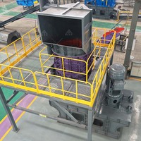 Grande broyeuse à marteaux pour le recyclage des pneus pyrolytiques et des fils d'acier, ligne de nettoyage verticale, concasseur pour le recyclage des pneus et des fils d'acier