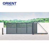 Porte en porte-à-faux en aluminium de cour arrière privée temporaire Porte de clôture en aluminium Conception de porte de gril en métal Photos