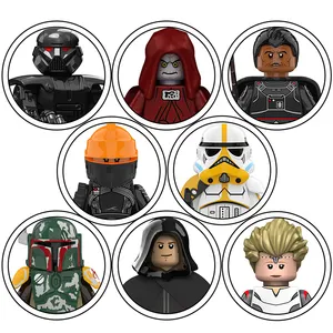 KT1052 Bad Batch Dark Trooper Muff Gideon Boda Fett Luke Skywalker Omega Space Wars Mini Action Building Blocks Kids Gift Toys