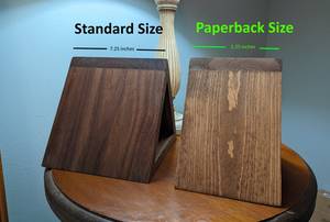 Support <span class=keywords><strong>de</strong></span> lecture en bois en forme <span class=keywords><strong>de</strong></span> triangle pour livres, marque-page, support <span class=keywords><strong>de</strong></span> chevet, cadeaux <span class=keywords><strong>de</strong></span> Noël et d'anniversaire pour les amoureux des livres - Product Image 5