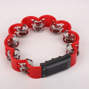 Tamborín de mano con forma de flor multicolor al por mayor, con doble cascabel, para educación infantil - Product Image 6