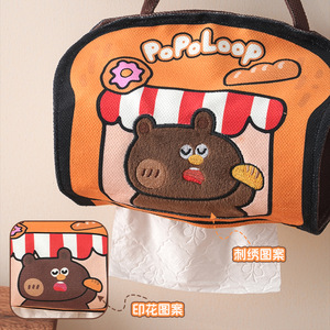 ถุงอาหารกลางวันลายหมีป๊อปโลลอปสำหรับเด็กพร้อมหูหิ้วและดีไซน์น่ารัก - Product Image 5