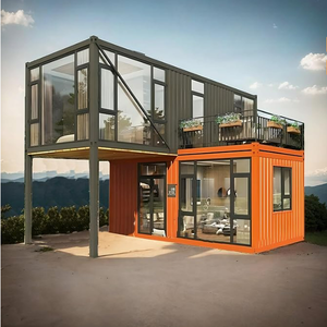 Модульный контейнерный дом из гофрированной стали, сертифицированный CE, двухэтажный, для кафе, отелей и вилл - Product Image 4