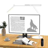Lampe de table led avec pince, lampe de bureau pour étudier lire le bureau avec éclairage d'ambiance Lampe de bureau à intensité tactile