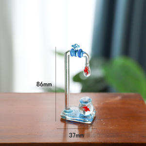 מנורת זכוכית מוראנו בעבודת יד בסגנון לוויתן יצירתי, קישוטי פסלון דג זהב בכיס, עיצוב לבית - Product Image 6