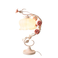 Lámpara de Noche LED de Diseño Moderno, Creativo, Romántico y Contemporáneo, de Vidrio, con Alimentación CA, Ecológica, con Forma de Flor, Luz Cálida