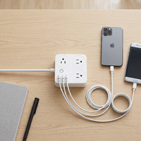 Multiprise intelligente Tuya WiFi avec surveillance de la consommation d'énergie, prise intelligente 125V 15A, prise US, compatible Tuya Smart Life, Alexa, Google Home