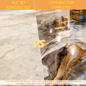 Vernice per Pavimenti in Resina Epossidica Metallica all'Ingrosso, Alta Lucentezza, Impermeabile, Facile da Pulire, per Uso Commerciale - Product Image 3