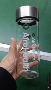 Bouteille d'eau de 500 ml à large ouverture, anti-fuite, personnalisée, en borosilicate résistant à la chaleur, design sportif, lavable au lave-vaisselle, gobelet à thé - Product Image 2