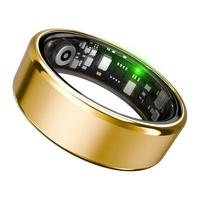 Bague Connectée Intelligente de Santé CR-16 en Acier Inoxydable, Suivi Sommeil Fréquence Cardiaque Pression Artérielle, Photo Gestuelle, Étanchéité 5ATM, Bague Intelligente pour Couple