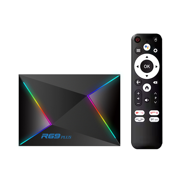 Lemax Factory R69 Plus Android 14 Octa Core TV Box Allwinner H728 Chip Ethernet 1000M 8K 2G 4G RAM Dual Band WiFi Set Top Box