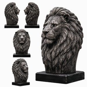 Custom Resin <strong>Lion</strong> Animal Figurine Handmade Animal Desk Decor Wildlife Desk Decoration - Product Image 1