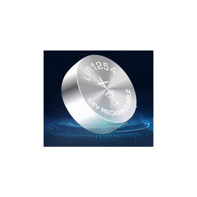 LIR1254 3.7V Button Type Wireless Earphone Button Charging Lithium Battery LIR1254 Button Battery