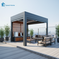 Pergola rétractable en aluminium sur mesure OEM ODM, cadre thermolaqué de qualité supérieure, montage facile, résistante aux intempéries, pour jardin