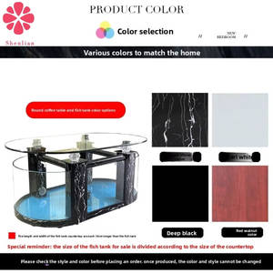 Geregelde rechthoekige glazen <span class=keywords><strong>aquarium</strong></span> met modern design, duurzame constructie voor woonkamer, bankbladen en voor vis- en schildpaddenbakken - Product Image 4