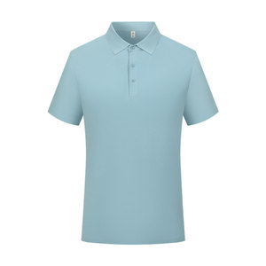 เสื้อโปโลแขนสั้นสีทึบโพลีเอสเตอร์แห้งเร็วชุดทำงานสวมใส่ทุกวัน - Product Image 2