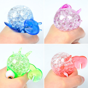 Juguete Blandito de Cangrejo Transparente con Purpurina, Juguete Sensorial TPR para Apretar, Juguete de Animales Marinos con Ojos Saltones, Juguete Antiestrés para Aliviar el Estrés y la Descompresión - Product Image 6