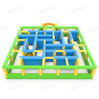 Jeu gonflable d'extérieur, grand labyrinthe gonflable, jeux gonflables pour enfants, arène de laser game gonflable, zone de combat laser gonflable, laser game pop-up