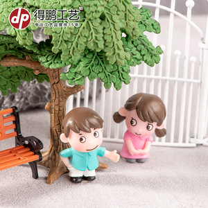 Figurine miniature de couple de dessin animé Dp Craft, moulage par injection, décoration intérieure, ornement de bureau pour salon - Product Image 1