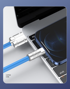 120W 6A Charge Super Rapide USB Type C Câble En Silicone Liquide Charge Rapide USB C Chargeur Câble pour Huawei pour Samsung pour <span class=keywords><strong>Xiaomi</strong></span> - Product Image 4