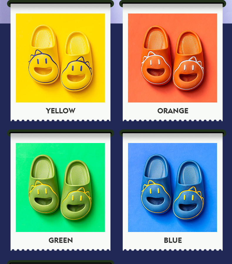 Boys Girls House Slides EVA Thick Sole Indoor Flip-flops Little Children's Cartoon Summer Slippers