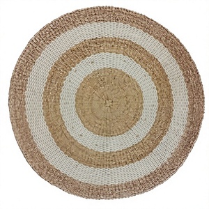Alfombra Redonda de Yute Hecha a Mano, Tapete Trenzado de Fibra Natural, Alfombra Rústica de Pelo Corto de Color Sólido para Hogar u Oficina, Hecha en Bangladesh - Product Image 1