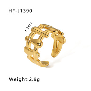 <span class=keywords><strong>Mylove</strong></span> Bague en acier inoxydable plaqué or 18 carats style moderne pour femmes Bagues de mode Bijoux en acier inoxydable pour femmes Vente en gros - Product Image 6