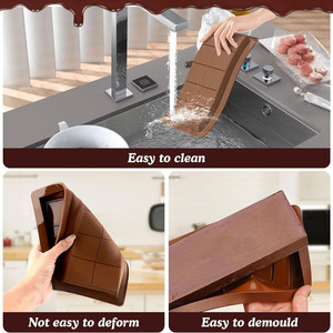 แม่พิมพ์ช็อกโกแลตแบบซิลิโคน DIY ใช้ซ้ำได้ สำหรับทำช็อกโกแลตบาร์แบบดูไบ - Product Image 6
