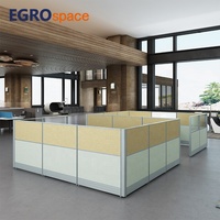 Panneau de séparation durable EGROspace, table en forme de L, mobilier en verre, bureau, poste de travail en cubicle
