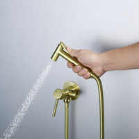 Pistolet de pulvérisation hygiénique en laiton pour douche et toilettes, avec buse autonettoyante