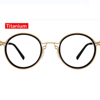 Kacamata Lapis Emas Titanium 18K, Mode 18K, Titanium, Tanpa Bingkai, Kacamata IP