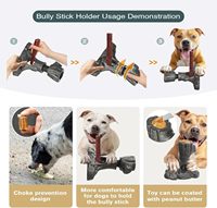 Support pour bâtonnets à mâcher et jouet congelé 2-en-1 pour grands chiens agressifs – Jouet à mâcher durable pour chien qui réduit l'anxiété et prévient l'étouffement