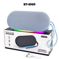 Nouvelle arrivée BT-S909, enceinte portable Bluetooth, radio FM/TF/USB/TWS/lumière RGB, super basses, enceinte de table sans fil BT, woofer, enceinte musicale