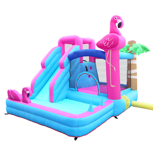 Château gonflable pour enfants Yingkun, <span class=keywords><strong>petit</strong></span> lit à sauter en forme de grenouille, fond en mousse, toboggan arc-en-ciel, filet de protection, <span class=keywords><strong>trampoline</strong></span>, 3 ans - Product Image 3