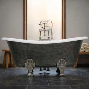 Bañera Independiente de Hierro Fundido con Patas, Ovalada, Duradera, Clásica y de Lujo para Adultos, Uso en Interiores - Product Image 4